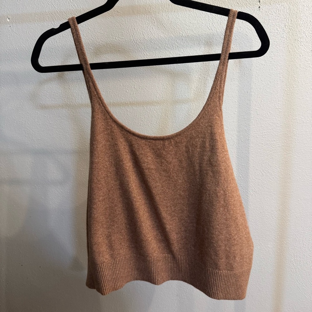 Old Navy Women's Cropped Brown Tank Top - Size 2x